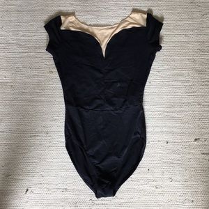 Grishko brand leotard with deep mesh V back
